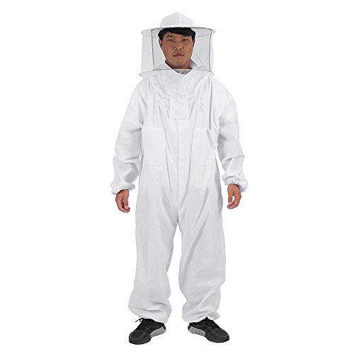 Imkerei Anzug Schutzbekleidung mit Schleier Bienenzucht Langen Handschuhen Anti-Moskito Werkzeuge Zubehör Imkerei Ausrüstung für Mann Frauen Professionell(L) von Zerodis