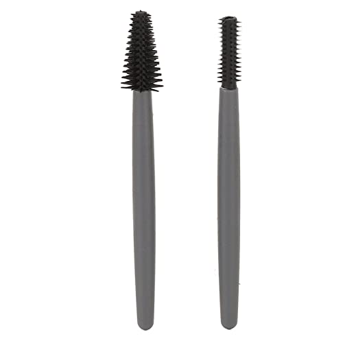 Mascara-Bürsten, 2 Verschiedene Modelle. Wiederverwendbares und Waschbares Wimpernbürsten-Set aus Silikonmaterial (Grau) von Zerodis