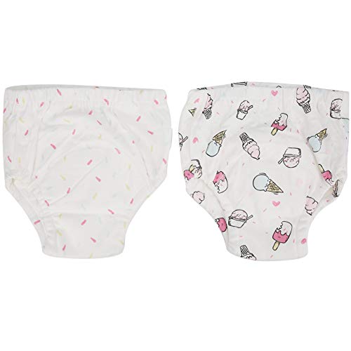 2 Stück Baby Trainingshose, 6 Lagen Baumwolle Bequeme Kleinkind Töpfchen Trainingsunterwäsche Verstellbare wiederverwendbare Windelhose für 24-36 Monate Baby(Ice Cream Pattern) von Zerodis