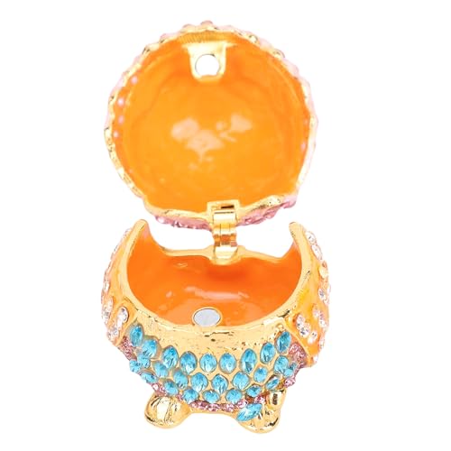 Zerodis Geschenke Legierung Sprudeln Emaillierte Schmuckschachtel Armbänder Ring Organizer Haltes Hülle Sammlerschmuckbehälter für Ohrringe Halskette Schmuckstraße Zink Zink von Zerodis