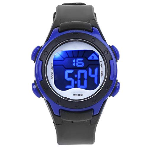 Zerodis Kinder Sportuhr, 3ATM wasserdichte elektronische Armbanduhr PU Armband Armbanduhr für Kinder Kleinkind Mädchen 3-12 Jahre alt(Schwarz) von Zerodis