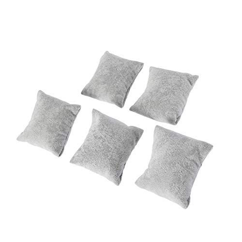 Zerodis Schmuckkissen, 5pc Velvet Baumwollschmuck Display Kissen Set Organize Armband Uhr, Tragbares Design für das Einzelhandelsgeschäft für das Heimgeschäft mit Familienschmuck in Elegantem Schwarz von Zerodis