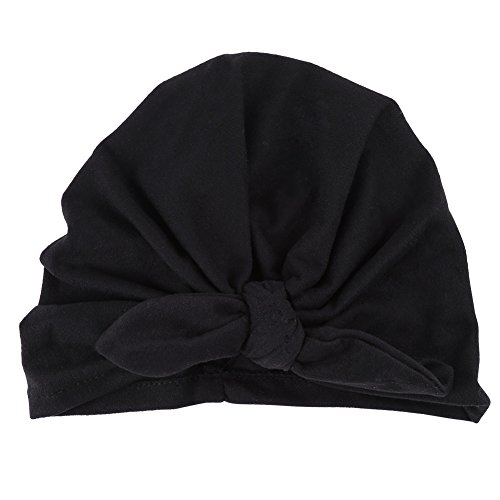 Zerodis Weich Lindo Bandagen Baby-Hut Baumwolle Toddler Turban Knoten Headwrap buenástico groß Bogen Schmetterling Schwarz von Zerodis