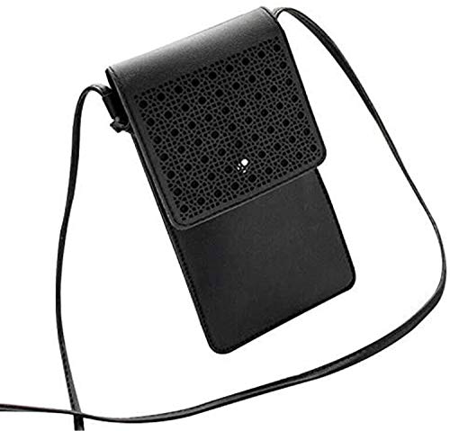 Zerotwo kleine Damen Umhängetasche Handytasche zum umhängen, Handytasche Geldbörse Frauen Brieftasche Cross-Body Tasche Handy Mini-Tasche Kartenhalter Schulter Brieftasche (Schwarz) von Zerotwo