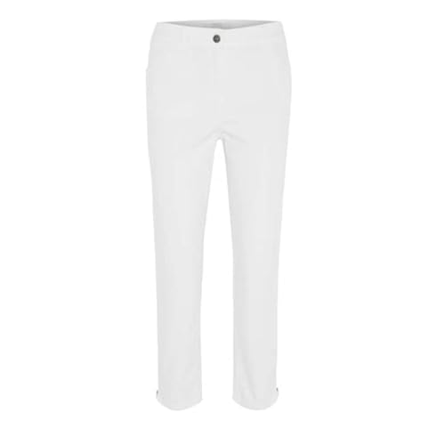 ZERRES Style GRETA – Bequeme, unsichtbaren Gummibund Jeanshose, Gerade geschnittenes Bein Farbe Weiss Größe 42 kurz von Zerres
