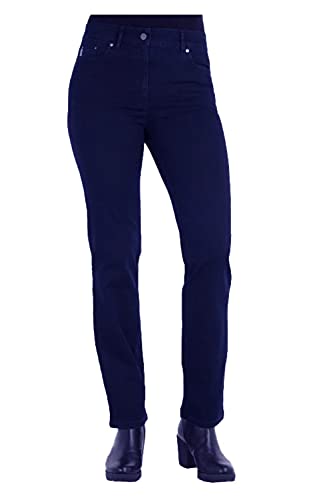 Zerres Style CORA, stretchige Jeans, Gerade geschnittenes Bein mit Strass auf Gesäßtaschen Farbe Marine Größe 40 von Zerres