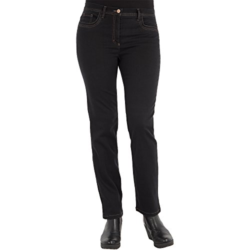 Zerres Damen Jeans GINA Straight Fit Tencel Denim, Größe:40;Farbe:09 Black von Zerres