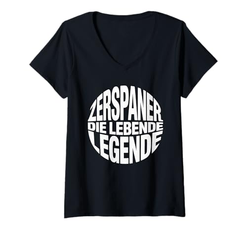 Damen Zerspaner Die Lebende Legende Zerspanungsmechaniker T-Shirt mit V-Ausschnitt Damen Zerspaner Die Lebende Legende Zerspanungsmechaniker T-Shirt mit V-Ausschnitt von Zerspaner Meister Handwerker Legende
