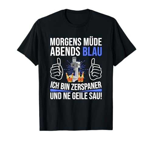 Herren Zerspanungsmechaniker Lustiger Zerspaner Saufen Spruch T-Shirt von Zerspanungsmechaniker Zerspaner Sprüche