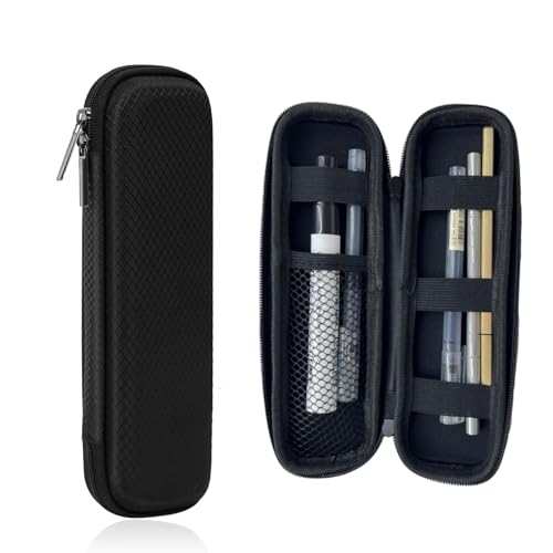 ZesNxj Federmäppchen Klein, Mäppchen Klein Mode, Tragbar Stifteetui für Executive Füllfederhalter für Uni Büro Schule (Schwarz) von ZesNxj