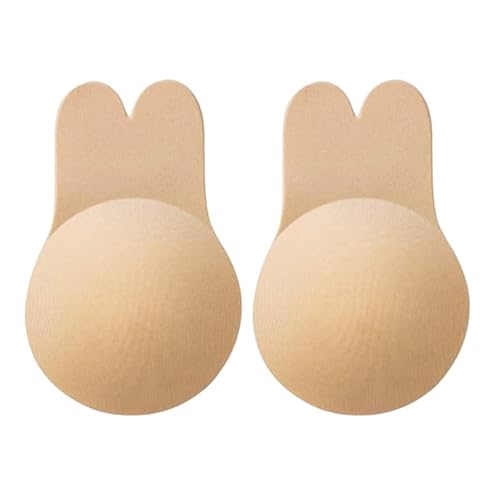 ZesNxj Klebe BH Große Brust, Freundlich Klebe BH Push Up, Unsichtbar Trägerloser Nippelpads Wiederverwendbare Nipple Cover Sticky Bra Push Up für Rückenfreie Kleidung von ZesNxj