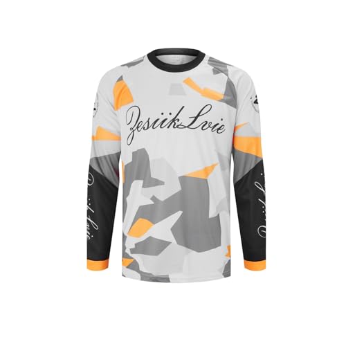 ZesiikLvie MTB Trikot Herren Fahrradbekleidung Radtrikot Herren Langarm Moto MX Downhill Enduro Jersey Atmungsaktiv Schnell Trocknend von ZesiikLvie