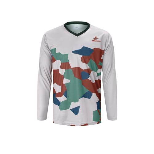 ZesiikLvie MTB Trikot Herren Fahrradbekleidung Radtrikot Herren Langarm Moto MX Downhill Enduro Jersey Atmungsaktiv Schnell Trocknend von ZesiikLvie
