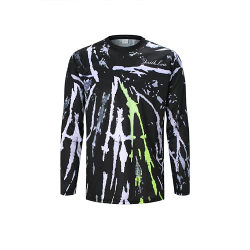 ZesiikLvie MTB Trikot Herren Fahrradbekleidung Radtrikot Herren Langarm Moto MX Downhill Enduro Jersey Atmungsaktiv Schnell Trocknend von ZesiikLvie