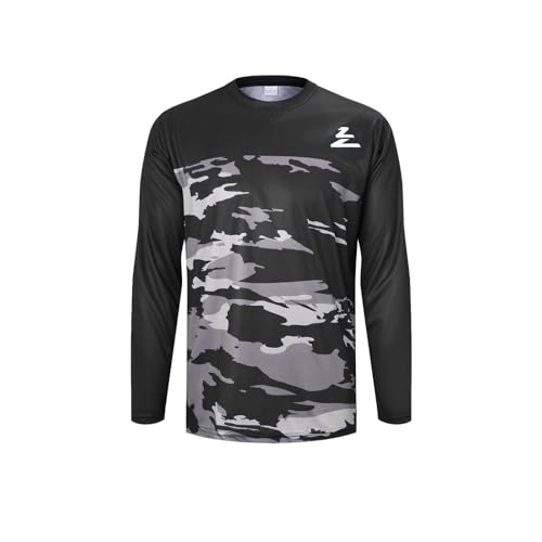 ZesiikLvie MTB Trikot Herren Fahrradbekleidung Radtrikot Herren Langarm Moto MX Downhill Enduro Jersey Atmungsaktiv Schnell Trocknend von ZesiikLvie