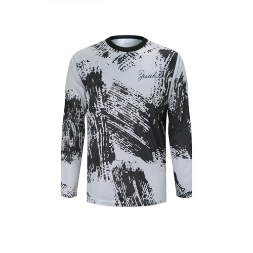 ZesiikLvie MTB Trikot Herren Fahrradbekleidung Radtrikot Herren Langarm Moto MX Downhill Enduro Jersey Atmungsaktiv Schnell Trocknend von ZesiikLvie