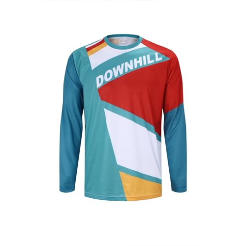 ZesiikLvie MTB Trikot Herren Fahrradbekleidung Radtrikot Herren Langarm Moto MX Downhill Enduro Jersey Atmungsaktiv Schnell Trocknend von ZesiikLvie