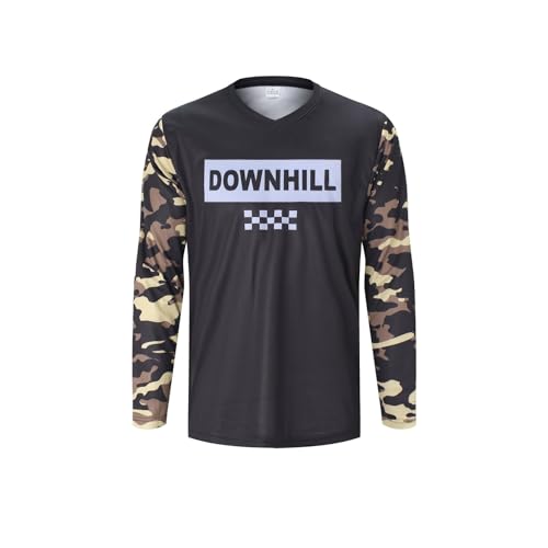 ZesiikLvie MTB Trikot Herren Fahrradbekleidung Radtrikot Herren Langarm Moto MX Downhill Enduro Jersey Atmungsaktiv Schnell Trocknend von ZesiikLvie
