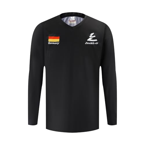ZesiikLvie MTB Trikot Herren Fahrradbekleidung Radtrikot Herren Langarm Moto MX Downhill Enduro Jersey Atmungsaktiv Schnell Trocknend von ZesiikLvie