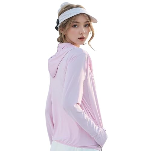 ZesiikLvie UV Schutzkleidung Damen UPF 50+ Sonnenschutz Hoodie Full Zip Langarm Sun Shirt für LaufendS Wandern Outdoor mit Taschen von ZesiikLvie