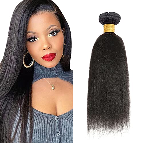 Zeslaerr 1B Natural Black Color Echthaar Perücke Bundles Human Hair Extensions 8A Grade Unprocessed Brazilian Virgin Menschliches Haar Yaki Straight Bundles No Weft Knotless For Women 26 Zoll von Zeslaerr