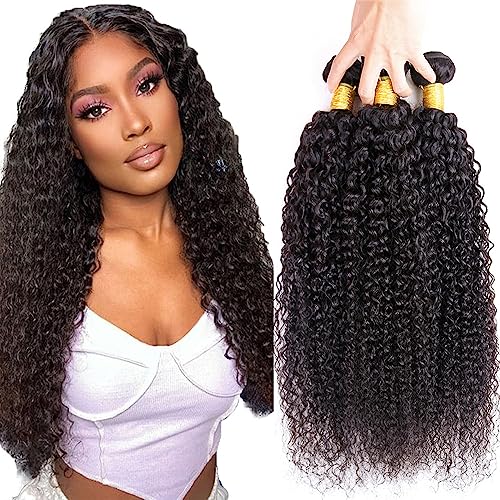 Zeslaerr 1B Natural Black Color Echthaar Perücke Bundles Human Hair Extensions 8A Grade Unprocessed Virgin Menschliches Haar Kinky Curly Bundles Minimal Shedding For Women 16 18 20 Inch Zeslaerr 1B Natural Black Color Echthaar Perücke Bundles Human Hair Extensions 8A Grade Unprocessed Virgin Menschliches Haar Kinky Curly Bundles Minimal Shedding For Women 16 18 20 Inch von Zeslaerr