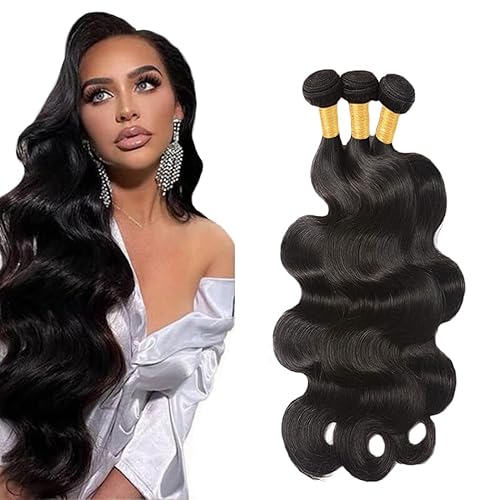 Zeslaerr 1B Natural Black Color Echthaar Perücke Bundles Human Hair Extensions Grade Unprocessed Virgin Double Weft Body Wave Bundles Minimal Shedding For Women 22 24 26 Inch Zeslaerr 1B Natural Black Color Echthaar Perücke Bundles Human Hair Extensions Grade Unprocessed Virgin Double Weft Body Wave Bundles Minimal Shedding For Women 22 24 26 Inch von Zeslaerr