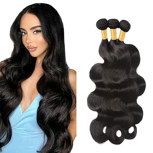 Zeslaerr 1B Natural Black Color Echthaar Perücke Bundles Human Hair Extensions Grade Unprocessed Virgin Double Weft Body Wave Bundles Minimal Shedding For Women 24 26 28 Inch Zeslaerr 1B Natural Black Color Echthaar Perücke Bundles Human Hair Extensions Grade Unprocessed Virgin Double Weft Body Wave Bundles Minimal Shedding For Women 24 26 28 Inch von Zeslaerr