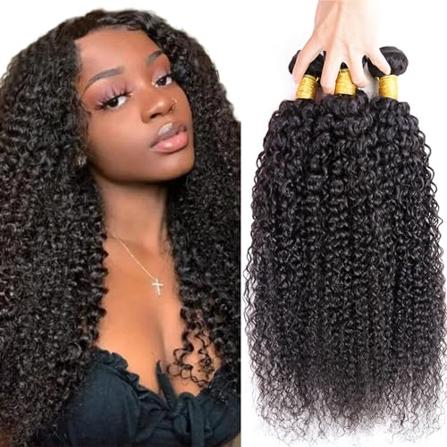Zeslaerr 1B Natural Black Color Echthaar Perücke Bundles Human Hair Extensions Grade Unprocessed Virgin Double Weft Kinky Curly Bundles Minimal Shedding For Women 20 22 24 Inch Zeslaerr 1B Natural Black Color Echthaar Perücke Bundles Human Hair Extensions Grade Unprocessed Virgin Double Weft Kinky Curly Bundles Minimal Shedding For Women 20 22 24 Inch von Zeslaerr