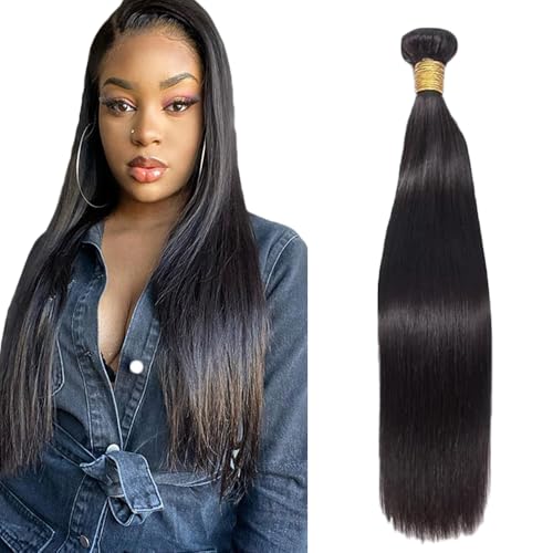 Zeslaerr 1B Natural Black Color Echthaar Perücke Bundles Human Hair Extensions Grade Unprocessed Virgin Double Weft Straight Bundles Minimal Shedding For Women 24 Inch Zeslaerr 1B Natural Black Color Echthaar Perücke Bundles Human Hair Extensions Grade Unprocessed Virgin Double Weft Straight Bundles Minimal Shedding For Women 24 Inch von Zeslaerr