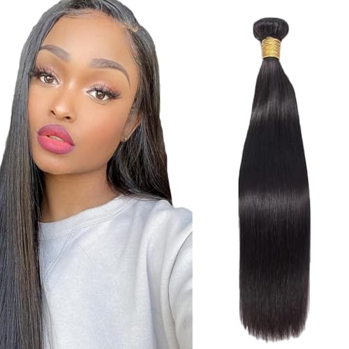 Zeslaerr 1B Natural Black Color Echthaar Perücke Bundles Human Hair Extensions Grade Unprocessed Virgin Double Weft Straight Bundles Minimal Shedding For Women 26 Inch Zeslaerr 1B Natural Black Color Echthaar Perücke Bundles Human Hair Extensions Grade Unprocessed Virgin Double Weft Straight Bundles Minimal Shedding For Women 26 Inch von Zeslaerr