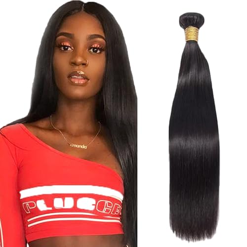 Zeslaerr 1B Natural Black Color Echthaar Perücke Bundles Human Hair Extensions Grade Unprocessed Virgin Double Weft Straight Bundles Minimal Shedding For Women 28 Inch Zeslaerr 1B Natural Black Color Echthaar Perücke Bundles Human Hair Extensions Grade Unprocessed Virgin Double Weft Straight Bundles Minimal Shedding For Women 28 Inch von Zeslaerr