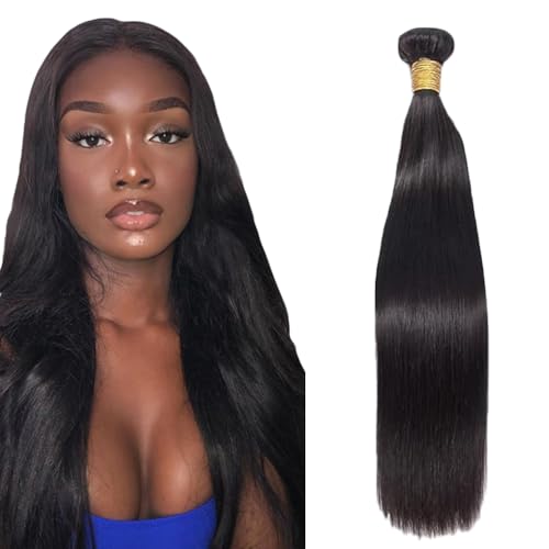 Zeslaerr 1B Natural Black Color Echthaar Perücke Bundles Human Hair Extensions Grade Unprocessed Virgin Double Weft Straight Bundles Minimal Shedding For Women 32 Inch Zeslaerr 1B Natural Black Color Echthaar Perücke Bundles Human Hair Extensions Grade Unprocessed Virgin Double Weft Straight Bundles Minimal Shedding For Women 32 Inch von Zeslaerr