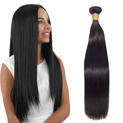 Zeslaerr 1B Natural Black Color Echthaar Perücke Bundles Human Hair Extensions Grade Unprocessed Virgin Double Weft Straight Bundles Minimal Shedding For Women 34 Inch Zeslaerr 1B Natural Black Color Echthaar Perücke Bundles Human Hair Extensions Grade Unprocessed Virgin Double Weft Straight Bundles Minimal Shedding For Women 34 Inch von Zeslaerr