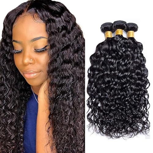 Zeslaerr 1B Natural Black Color Echthaar Perücke Bundles Human Hair Extensions Grade Unprocessed Virgin Double Weft Water Wave Bundles Minimal Shedding For Women 18 18 18 Inch Zeslaerr 1B Natural Black Color Echthaar Perücke Bundles Human Hair Extensions Grade Unprocessed Virgin Double Weft Water Wave Bundles Minimal Shedding For Women 18 18 18 Inch von Zeslaerr