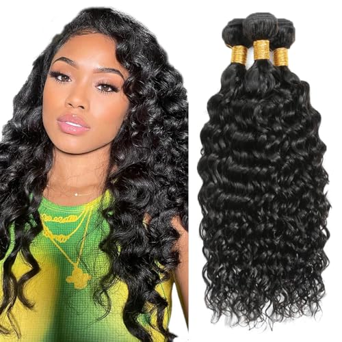 Zeslaerr 1B Natural Black Color Echthaar Perücke Bundles Human Hair Extensions Grade Unprocessed Virgin Double Weft Water Wave Bundles Minimal Shedding For Women 22 22 22 Inch Zeslaerr 1B Natural Black Color Echthaar Perücke Bundles Human Hair Extensions Grade Unprocessed Virgin Double Weft Water Wave Bundles Minimal Shedding For Women 22 22 22 Inch von Zeslaerr