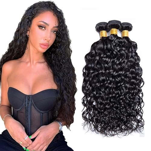 Zeslaerr 1B Natural Black Color Echthaar Perücke Bundles Human Hair Extensions Grade Unprocessed Virgin Double Weft Water Wave Bundles Minimal Shedding For Women 26 26 26 Inch Zeslaerr 1B Natural Black Color Echthaar Perücke Bundles Human Hair Extensions Grade Unprocessed Virgin Double Weft Water Wave Bundles Minimal Shedding For Women 26 26 26 Inch von Zeslaerr