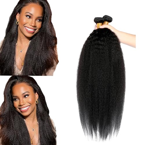 Zeslaerr 1B Natural Black Color Echthaar Perücke Bundles Human Hair Extensions Grade Unprocessed Virgin Double Weft Yaki Straight Bundles Minimal Shedding For Women 18 Inch Zeslaerr 1B Natural Black Color Echthaar Perücke Bundles Human Hair Extensions Grade Unprocessed Virgin Double Weft Yaki Straight Bundles Minimal Shedding For Women 18 Inch von Zeslaerr
