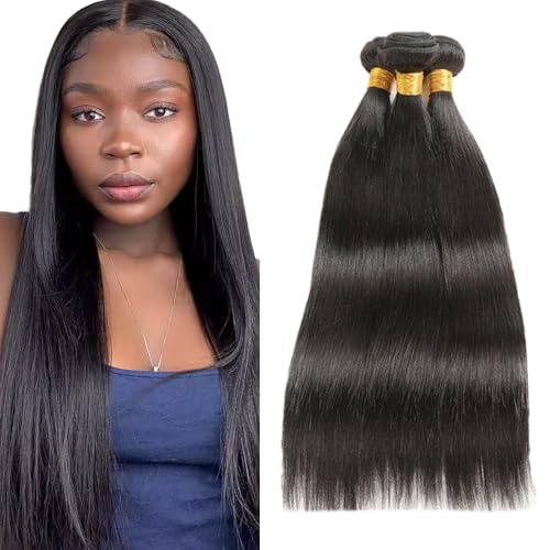 Zeslaerr 1B Natural Black Color Echthaar Perücke Bundles Human Hair Extensions Grade Unprocessed Virgin Menschliches Haar Straight Bundles Minimal Shedding For Women 16 16 16 Inch Zeslaerr 1B Natural Black Color Echthaar Perücke Bundles Human Hair Extensions Grade Unprocessed Virgin Menschliches Haar Straight Bundles Minimal Shedding For Women 16 16 16 Inch von Zeslaerr