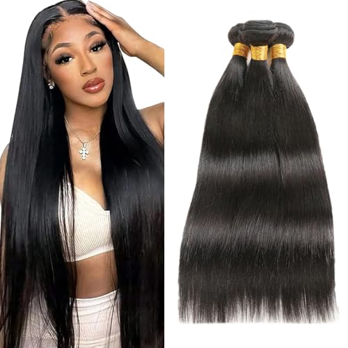 Zeslaerr 1B Natural Black Color Echthaar Perücke Bundles Human Hair Extensions Grade Unprocessed Virgin Menschliches Haar Straight Bundles Minimal Shedding For Women 32 32 32 Inch Zeslaerr 1B Natural Black Color Echthaar Perücke Bundles Human Hair Extensions Grade Unprocessed Virgin Menschliches Haar Straight Bundles Minimal Shedding For Women 32 32 32 Inch von Zeslaerr