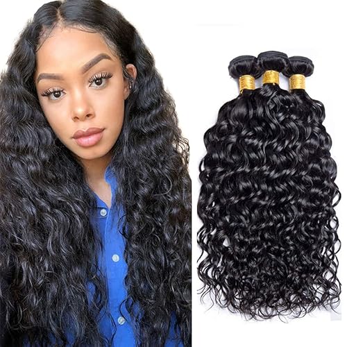 Zeslaerr 28 28 28 Inch Echthaar Perücke 1B Natural Black Color Bundles Human Hair Extensions Grade Unprocessed Virgin Double Weft Water Wave Bundles Minimal Shedding For Women Zeslaerr 28 28 28 Inch Echthaar Perücke 1B Natural Black Color Bundles Human Hair Extensions Grade Unprocessed Virgin Double Weft Water Wave Bundles Minimal Shedding For Women von Zeslaerr