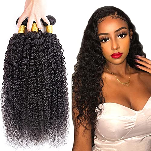 Zeslaerr 30 32 34 Inch Echthaar Perücke Bundles Human Hair Extensions Grade Unprocessed Virgin Double Weft 1B Natural Black Color Perücken Kinky Curly Bundles Minimal Shedding For Women Zeslaerr 30 32 34 Inch Echthaar Perücke Bundles Human Hair Extensions Grade Unprocessed Virgin Double Weft 1B Natural Black Color Perücken Kinky Curly Bundles Minimal Shedding For Women von Zeslaerr