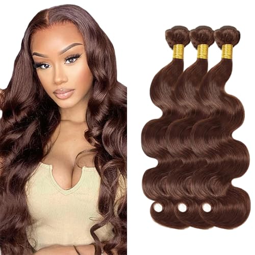 Zeslaerr #4 Chocolate Brown Color Echthaar Perücke Bundles Human Hair Extensions Grade Unprocessed Virgin Menschliches Haar Body Wave Bundles Minimal Shedding For Women 22 22 22 Inch Zeslaerr #4 Chocolate Brown Color Echthaar Perücke Bundles Human Hair Extensions Grade Unprocessed Virgin Menschliches Haar Body Wave Bundles Minimal Shedding For Women 22 22 22 Inch von Zeslaerr