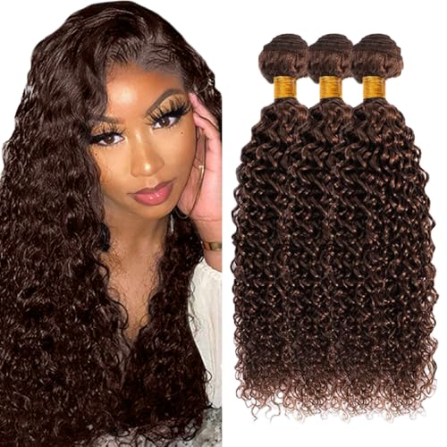 Zeslaerr #4 Chocolate Brown Color Echthaar Perücke Bundles Human Hair Extensions Grade Unprocessed Virgin Menschliches Haar Kinky Curly Bundles Minimal Shedding For Women 20 20 20 Inch Zeslaerr #4 Chocolate Brown Color Echthaar Perücke Bundles Human Hair Extensions Grade Unprocessed Virgin Menschliches Haar Kinky Curly Bundles Minimal Shedding For Women 20 20 20 Inch von Zeslaerr