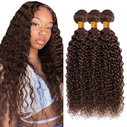 Zeslaerr #4 Chocolate Brown Color Echthaar Perücke Bundles Human Hair Extensions Grade Unprocessed Virgin Menschliches Haar Kinky Curly Bundles Minimal Shedding For Women 22 22 22 Inch Zeslaerr #4 Chocolate Brown Color Echthaar Perücke Bundles Human Hair Extensions Grade Unprocessed Virgin Menschliches Haar Kinky Curly Bundles Minimal Shedding For Women 22 22 22 Inch von Zeslaerr