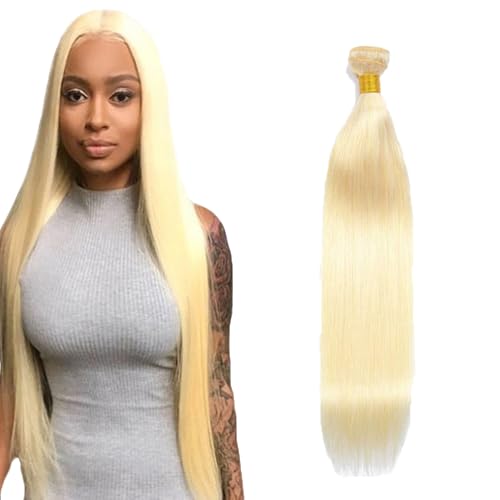 Zeslaerr #613 Blonde Color Echthaar Perücke Bundles Human Hair Extensions 8A Grade Unprocessed Brazilian Virgin Menschliches Haar Straight Bundles No Weft Knotless For Women 28 Zoll von Zeslaerr