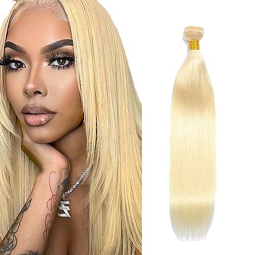 Zeslaerr Echthaar Perücke Bundles Human Hair Extensions #613 Blonde Color 8A Grade Unprocessed Brazilian Virgin Menschliches Haar Straight Bundles No Weft Knotless For Women 8 Zoll von Zeslaerr
