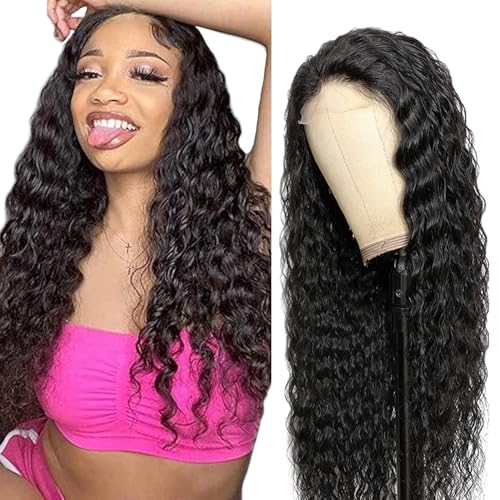 Zeslaerr Deep Wave Human Hair Wig 5x5 Hd Frontal Lace Wig Echthaar PerüCke 150% Density Unprocessed Brazilian Virgin Hair #1B Natural Black No Tangle No Smell For Women 18 Inch Zeslaerr Deep Wave Human Hair Wig 5x5 Hd Frontal Lace Wig Echthaar PerüCke 150% Density Unprocessed Brazilian Virgin Hair #1B Natural Black No Tangle No Smell For Women 18 Inch von Zeslaerr