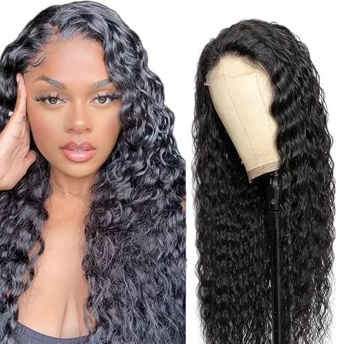 Zeslaerr Deep Wave Human Hair Wig 5x5 Hd Frontal Lace Wig Echthaar PerüCke 150% Density Unprocessed Brazilian Virgin Hair #1B Natural Black No Tangle No Smell For Women 24 Zoll Zeslaerr Deep Wave Human Hair Wig 5x5 Hd Frontal Lace Wig Echthaar PerüCke 150% Density Unprocessed Brazilian Virgin Hair #1B Natural Black No Tangle No Smell For Women 24 Zoll von Zeslaerr