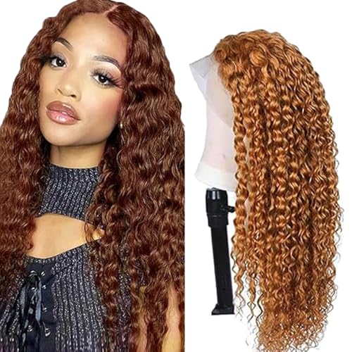 Zeslaerr Kinky Curly Human Hair Wig 13X1 Hd Frontal Lace Wig Echthaar PerüCke 150% Density Unprocessed Brazilian Virgin Hair #30 Light Brown No Tangle No Smell For Women 22 Inch Zeslaerr Kinky Curly Human Hair Wig 13X1 Hd Frontal Lace Wig Echthaar PerüCke 150% Density Unprocessed Brazilian Virgin Hair #30 Light Brown No Tangle No Smell For Women 22 Inch von Zeslaerr